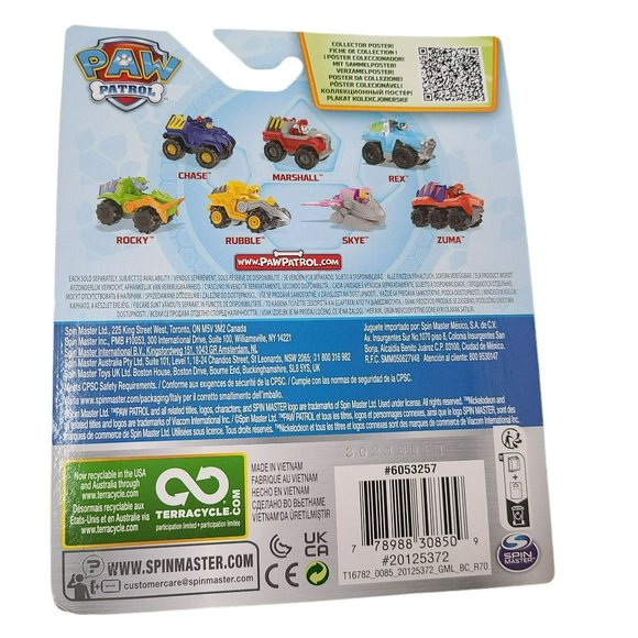 New Paw Patrol Dino Rescue CHASE Blue Rescue Vehicle True Metal Diecast 1:55 - Picture 3 of 3